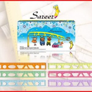 خط کش صریر-20 شابلون دار- ژله ای - کد 3376