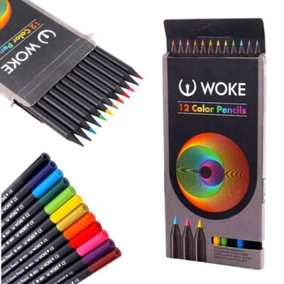 مداد رنگی ووک (12-9501) 12رنگ ذغالی WOKE - کد 5210