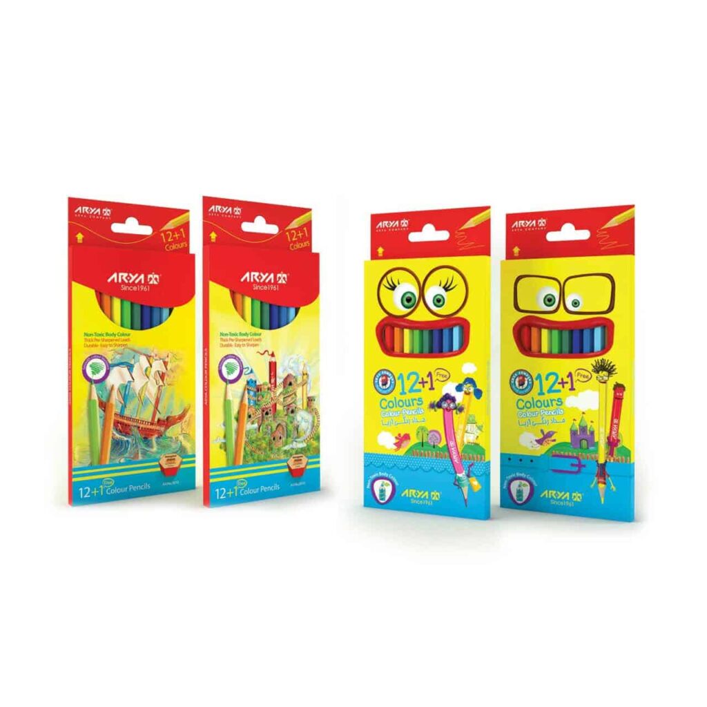 مداد رنگی آریا 1+12 رنگ