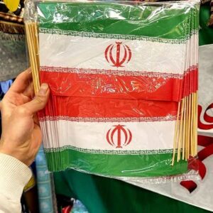 پرچم کاغذی دسته چوبی - کد 5208