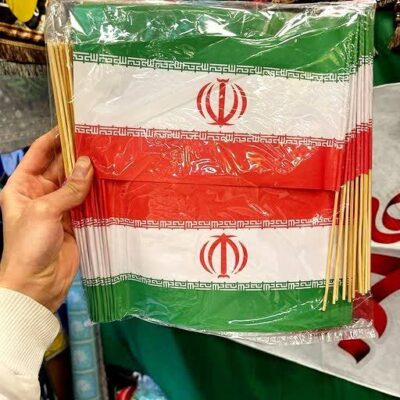 پرچم کاغذی دسته چوبی - کد 5208