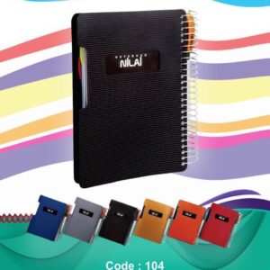 دفترچه نیلای 1.8طلقیPPفنربالا160برگ خودکار دار-2420