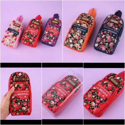 جامدادی مدیسا گلدار کوله ای