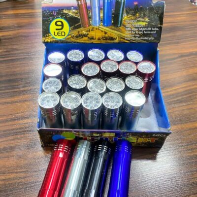 چراغ قوه استیل 9لامپ