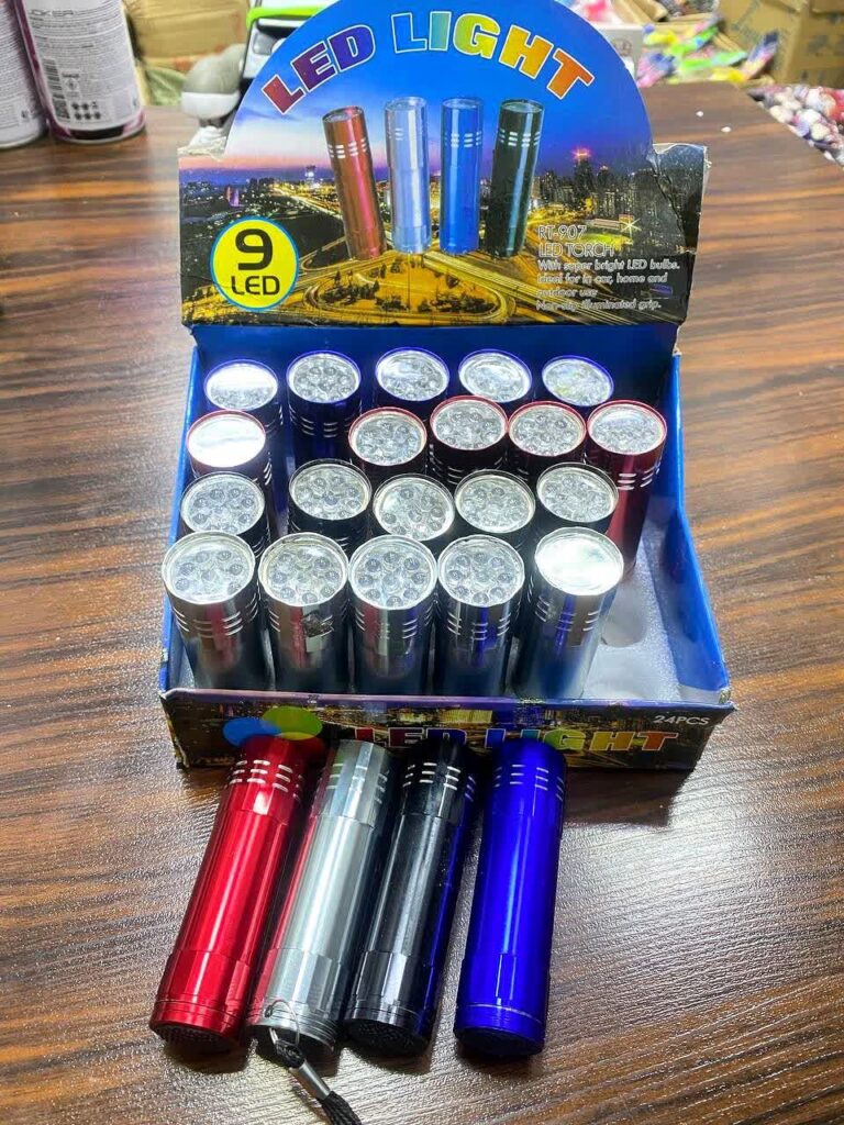 چراغ قوه استیل 9لامپ