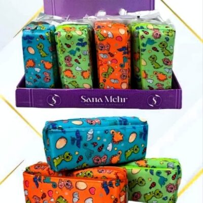 جامدادی دایناسور 3زیپ جیب برجسته استندی - 5560(324)