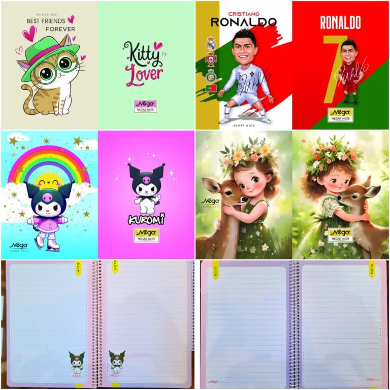 دفتر ۵۰ برگ مجلد حاشیه دار نگار