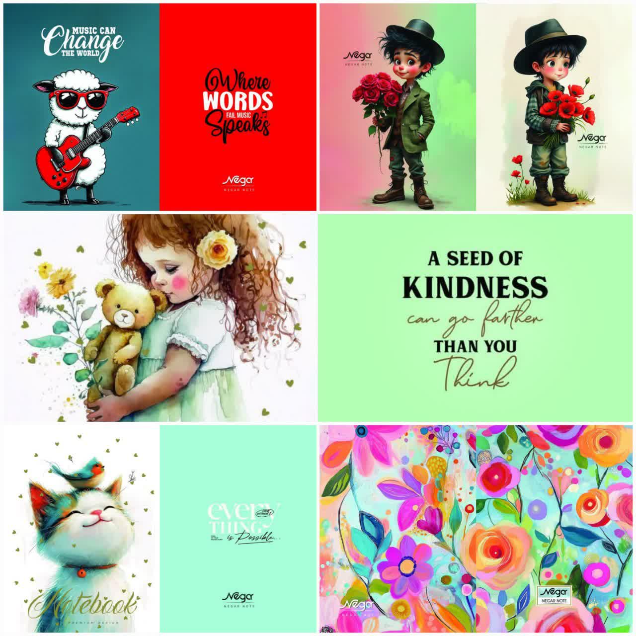 photo21272689090 دفتر ۸۰ برگ مجلد حاشیه دار نگار