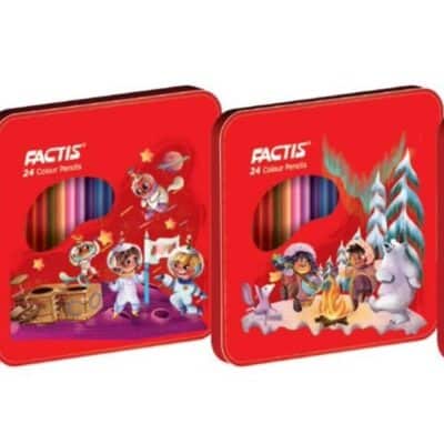 مداد رنگی فکتیس 24 رنگ فلزی تخت