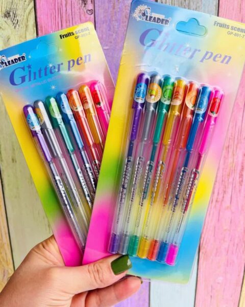 ☑️ خودکار میوه ای ۷ رنگ اکلیلی ✅ باکیفیت ، عطری