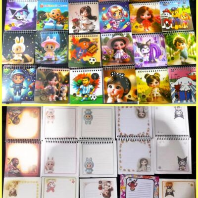 دفترچه 10*10 فانتزی حاشیه دار