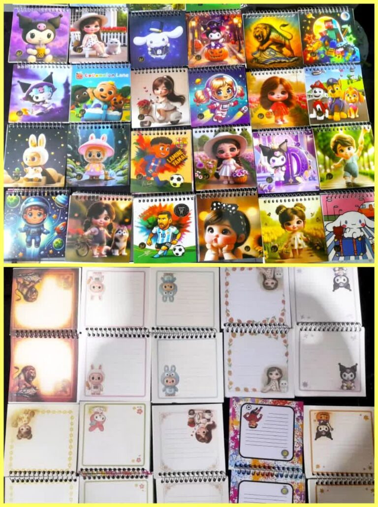 دفترچه 10*10 فانتزی حاشیه دار