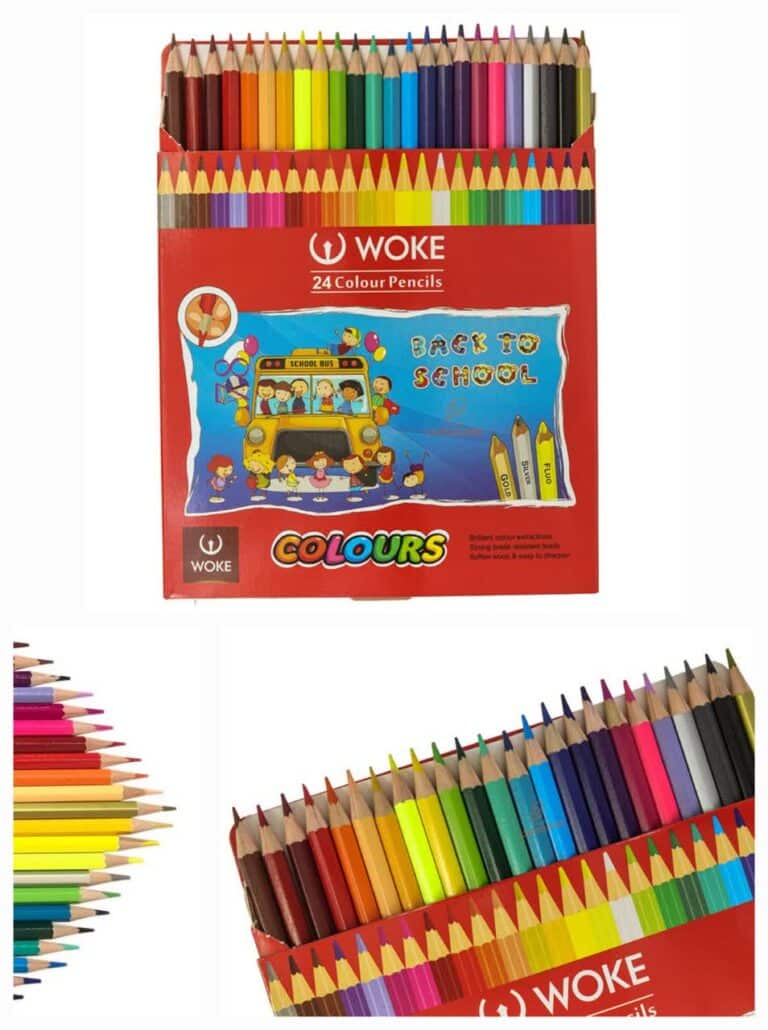 مداد رنگی ووک 24 رنگ شش گوش