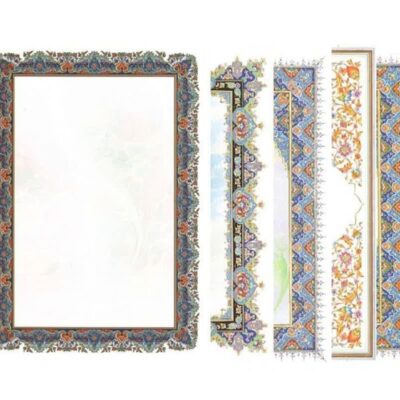 کاغذ تذهیب و ابروباد سایز A5