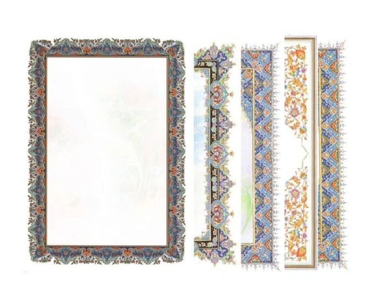 کاغذ تذهیب و ابروباد سایز A5