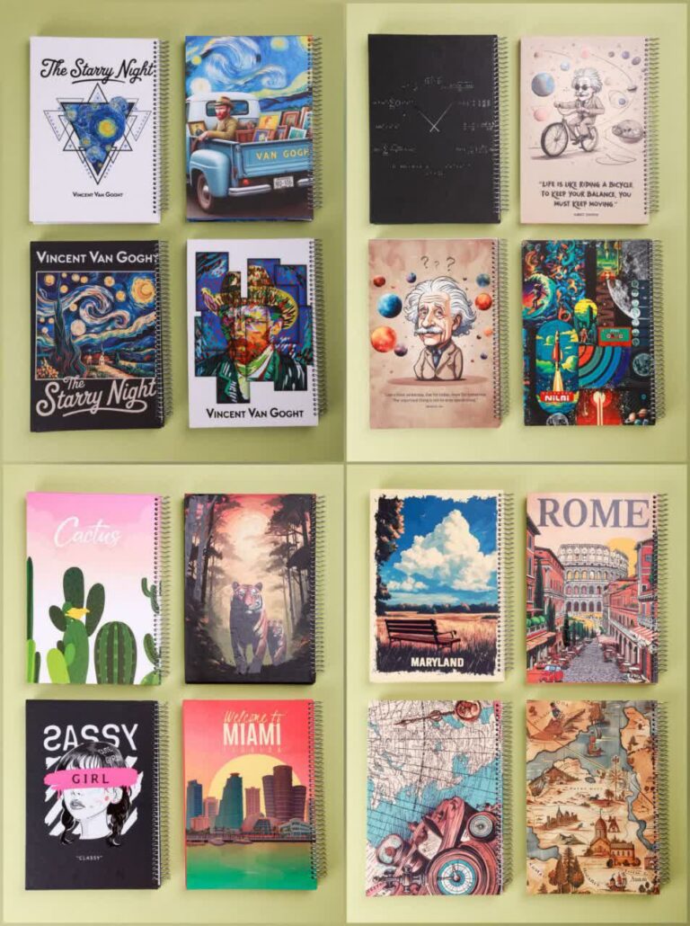 دفتر نیلای 100 برگ جلد سخت