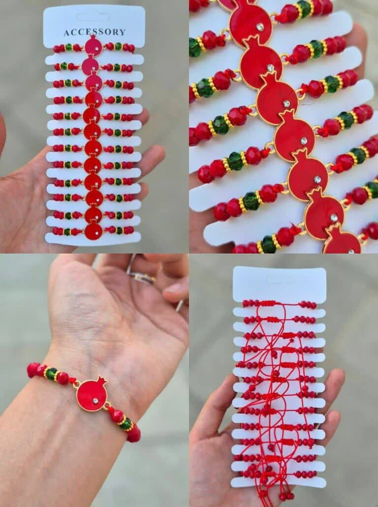 دستبند مروارید یلدایی انار