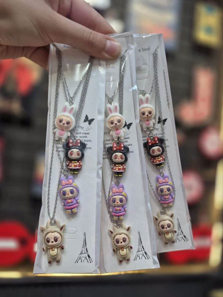 گردنبند لابوبو زنجیر استیل