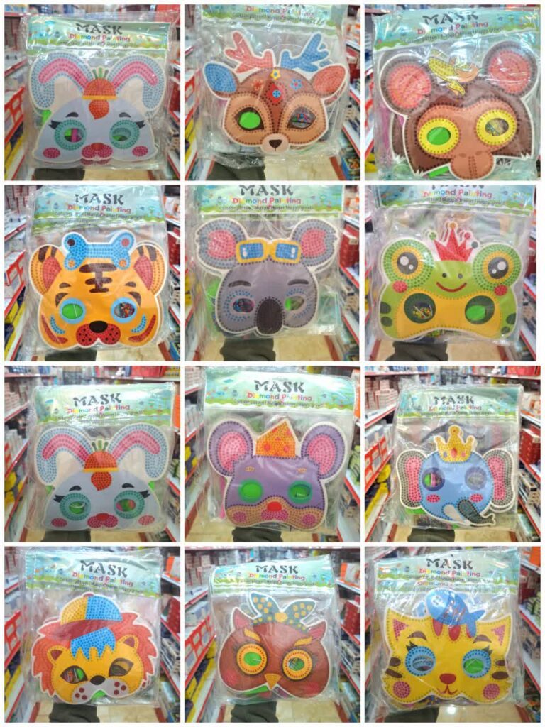 نقاشی الماسی نقاب حیوانات