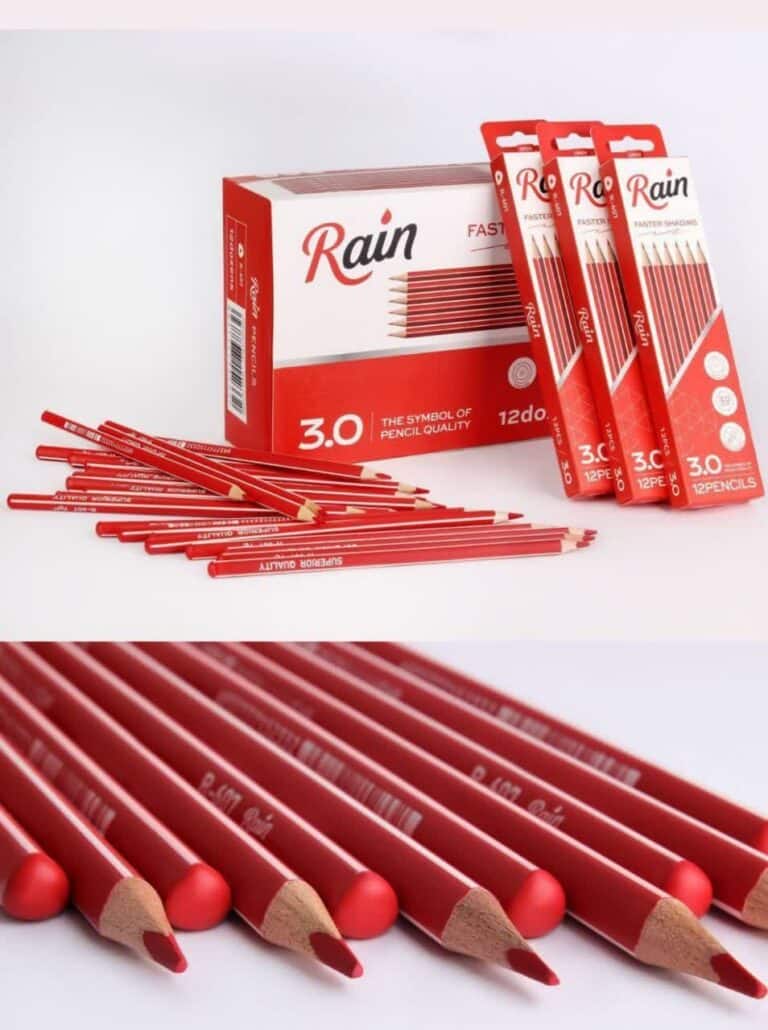 مداد قرمز سه گوش برند Rain