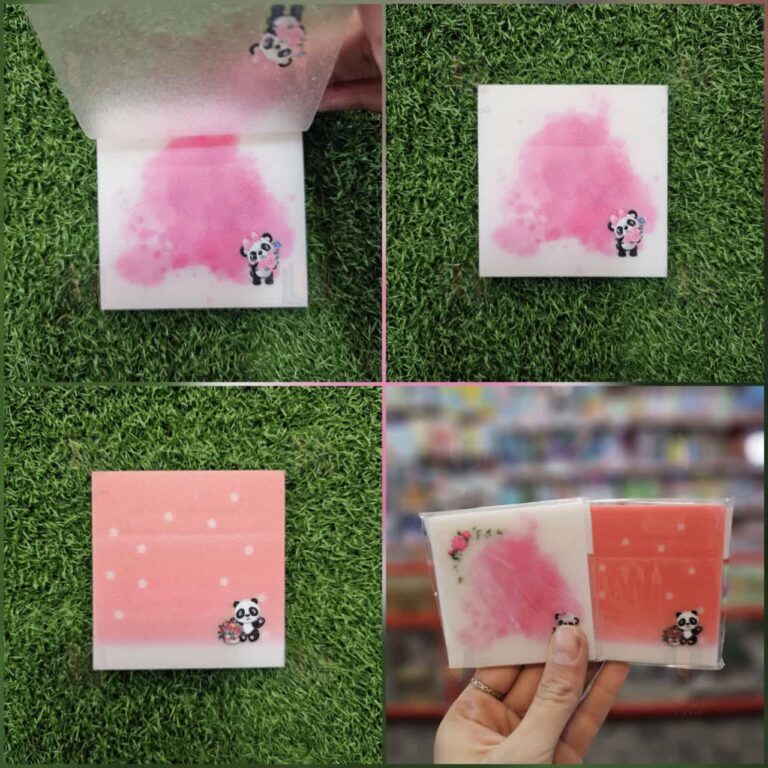 پستیت شفاف گل و پاندا