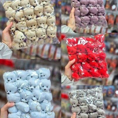 آویز خرس کوچک پاپیونی پولیشی