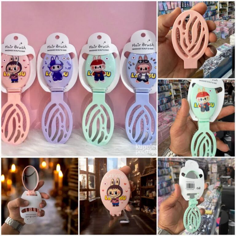 آینه و شانه تاشو بیضی