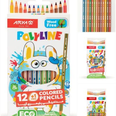 مداد رنگی اریا پلیمری12رنگ
