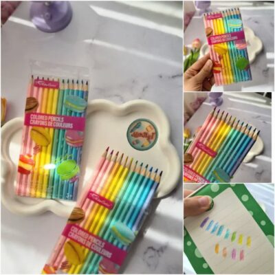 مداد رنگی پاستلی ۱۲ رنگ ماکارون