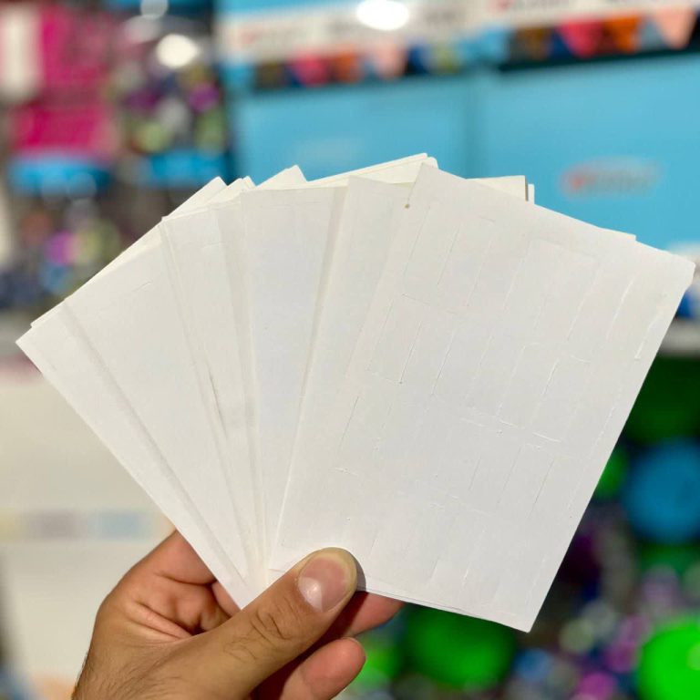 ✅ برچسب دور سفید ❇️ ۵۰ برگ