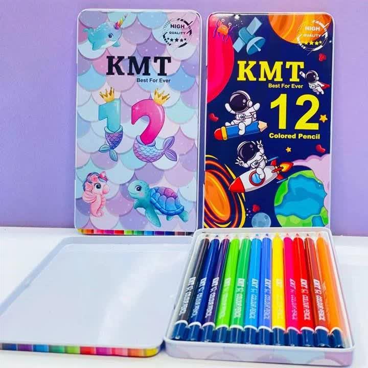 ✅ مداد رنگی KMT فلزی ۱۲ رنگ