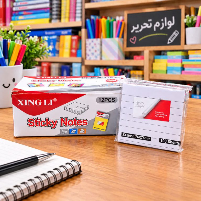 پستیت سفید خط دار خارجی سایز ۷.۶ در ۷.۶