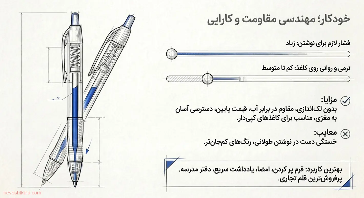 ساختار و ویژگی‌های فنی خودکار